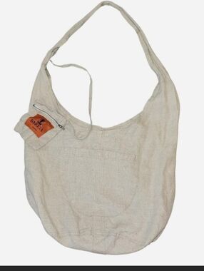Barena Venezia Italian Linen Grocery/Hobo Canvas Bag - Cream Shoulder Tote